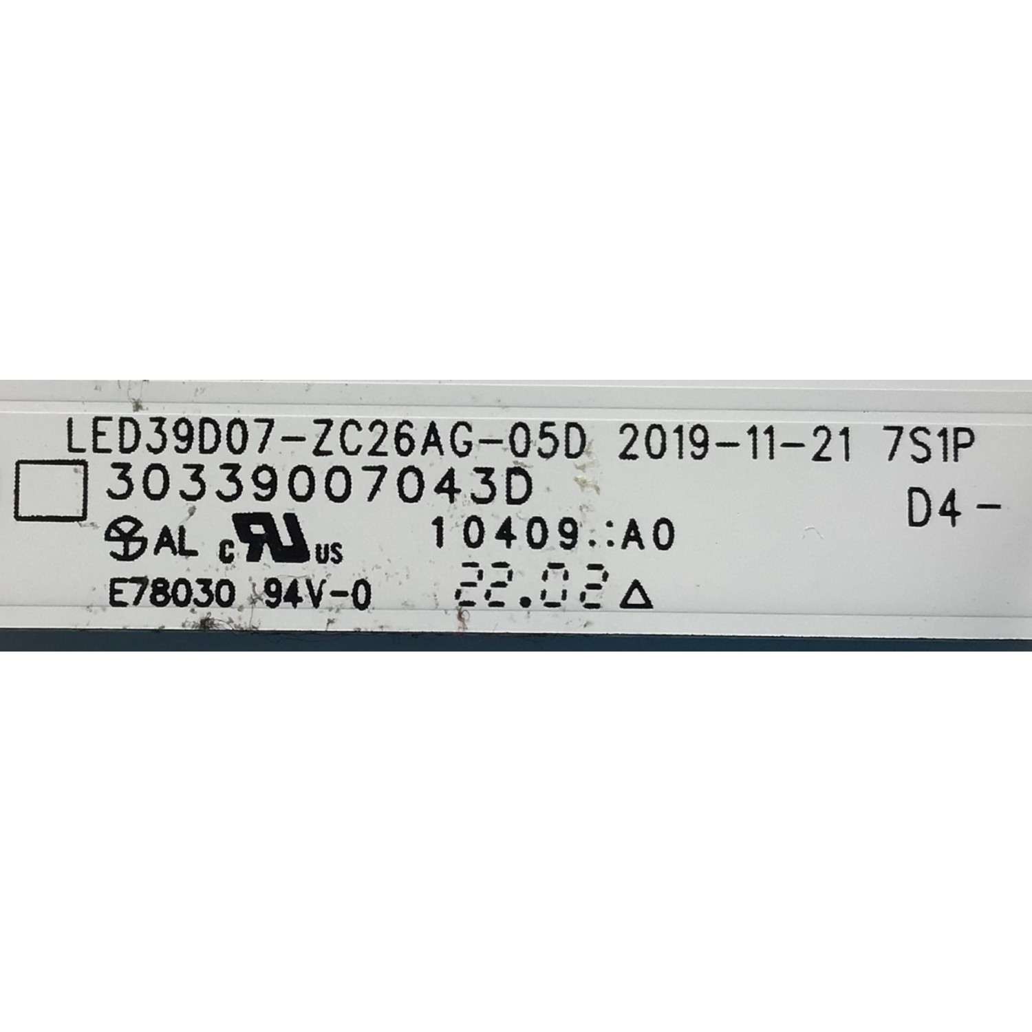 KIT DE LED'S PARA TV INSIGNIA (3 PIEZAS) / NUMERO DE PARTE LED39D07-ZC26AG-05D / 30339007043D / 39000M82 / 220112BB04 / E78030 / PANEL LC390TA2A 2B / MODELO NS-39DF310NA21 - Imagen 4